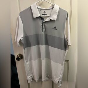 Men’s Adidas Striped Block Golf Polo